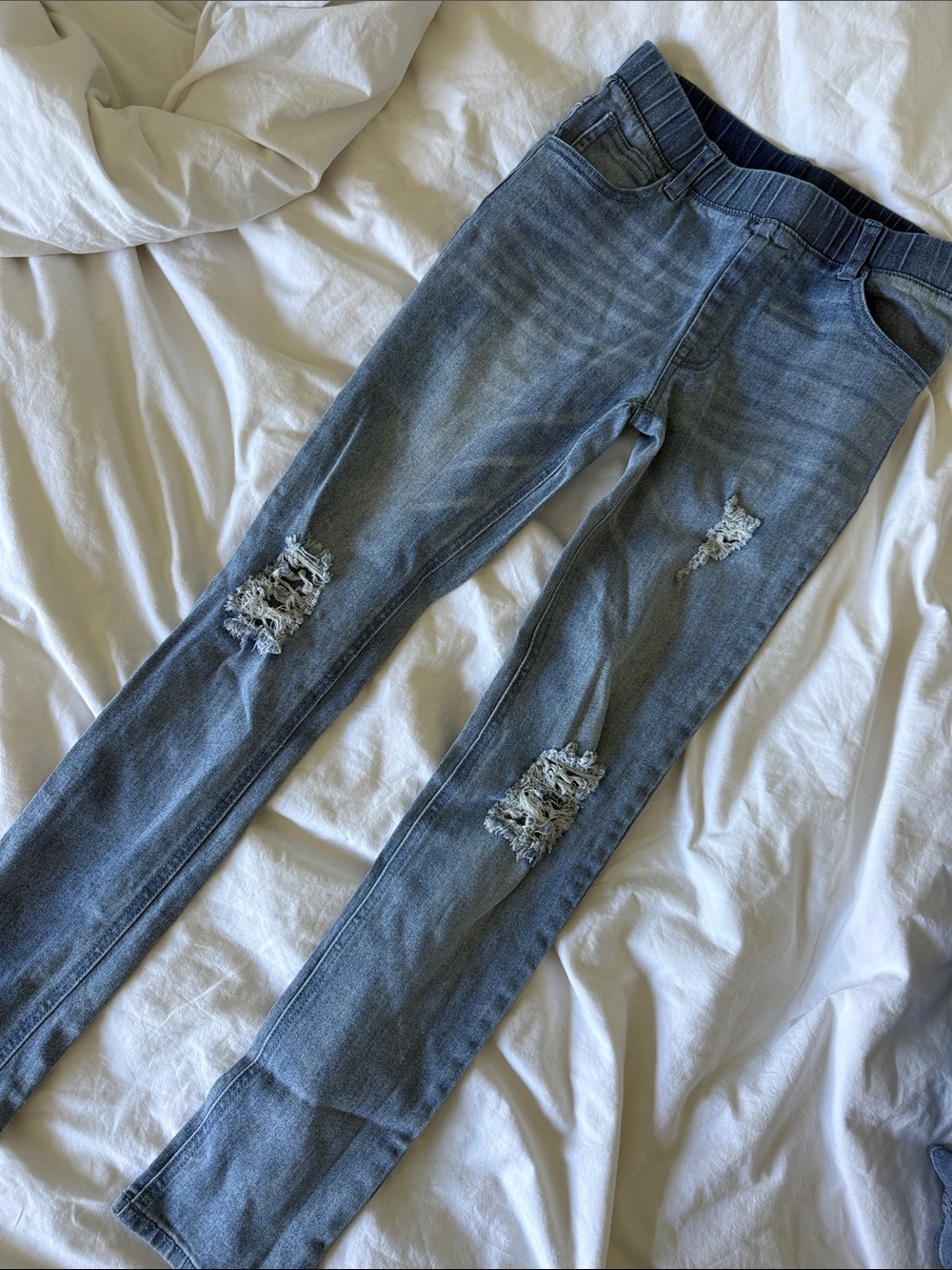 Beau Hudson Kids Blue Distressed Stretch Skinny Jeans/ unisex size 9